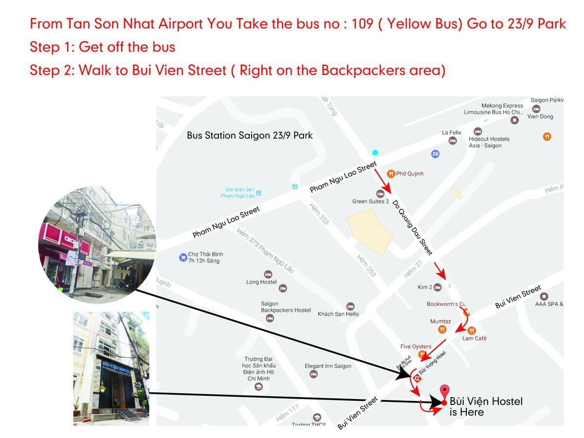 ho chi minh autobús 109 mapa da ruta