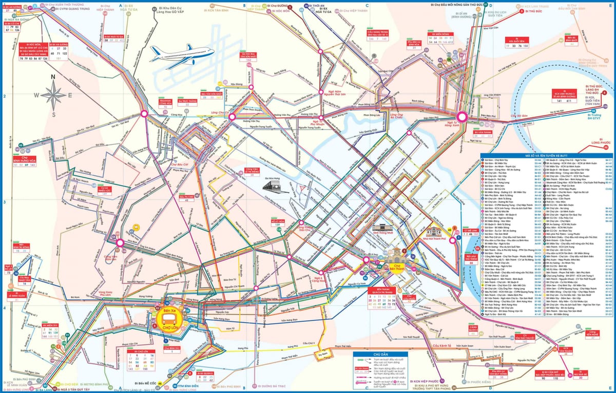 ho chi minh city autobús mapa