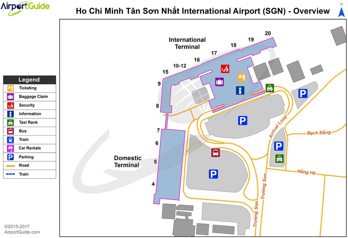 ho chi minh city airport mapa