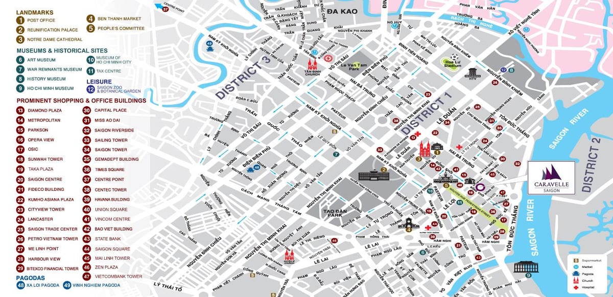 mapa de ho chi minh distrito 1