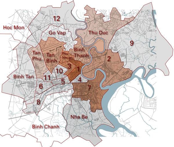 provincia mapa saigon