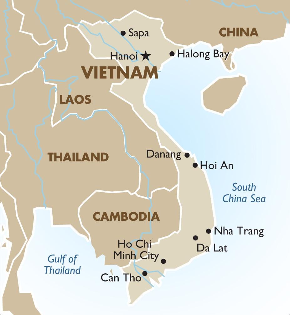 vietnam ho chi minh mapa