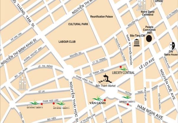 saigon atraccións mapa